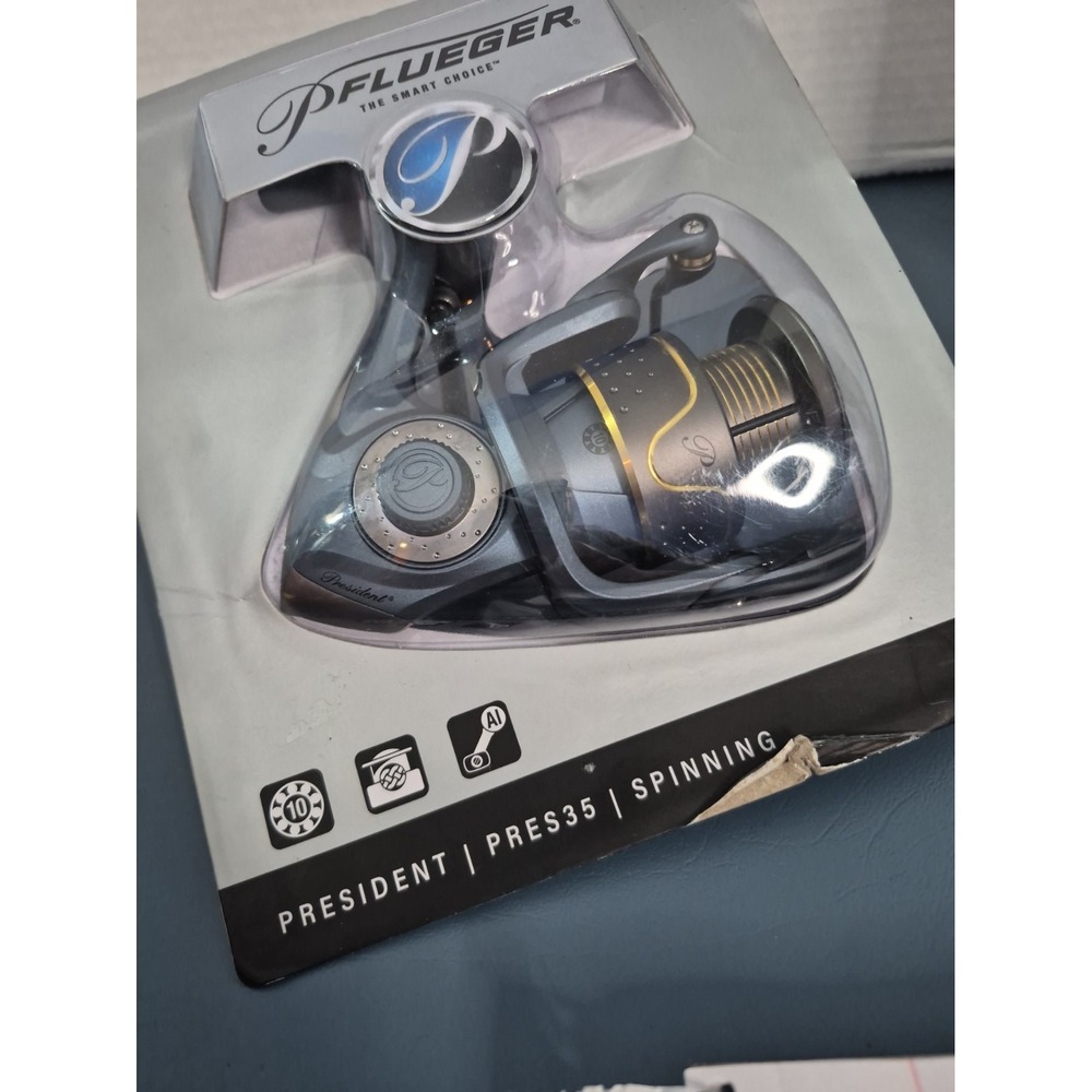 pflueger president 35 spinning reel NIP